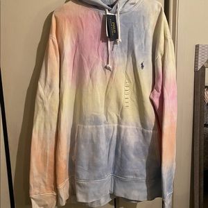 Tie dye polo hoodie/shorts